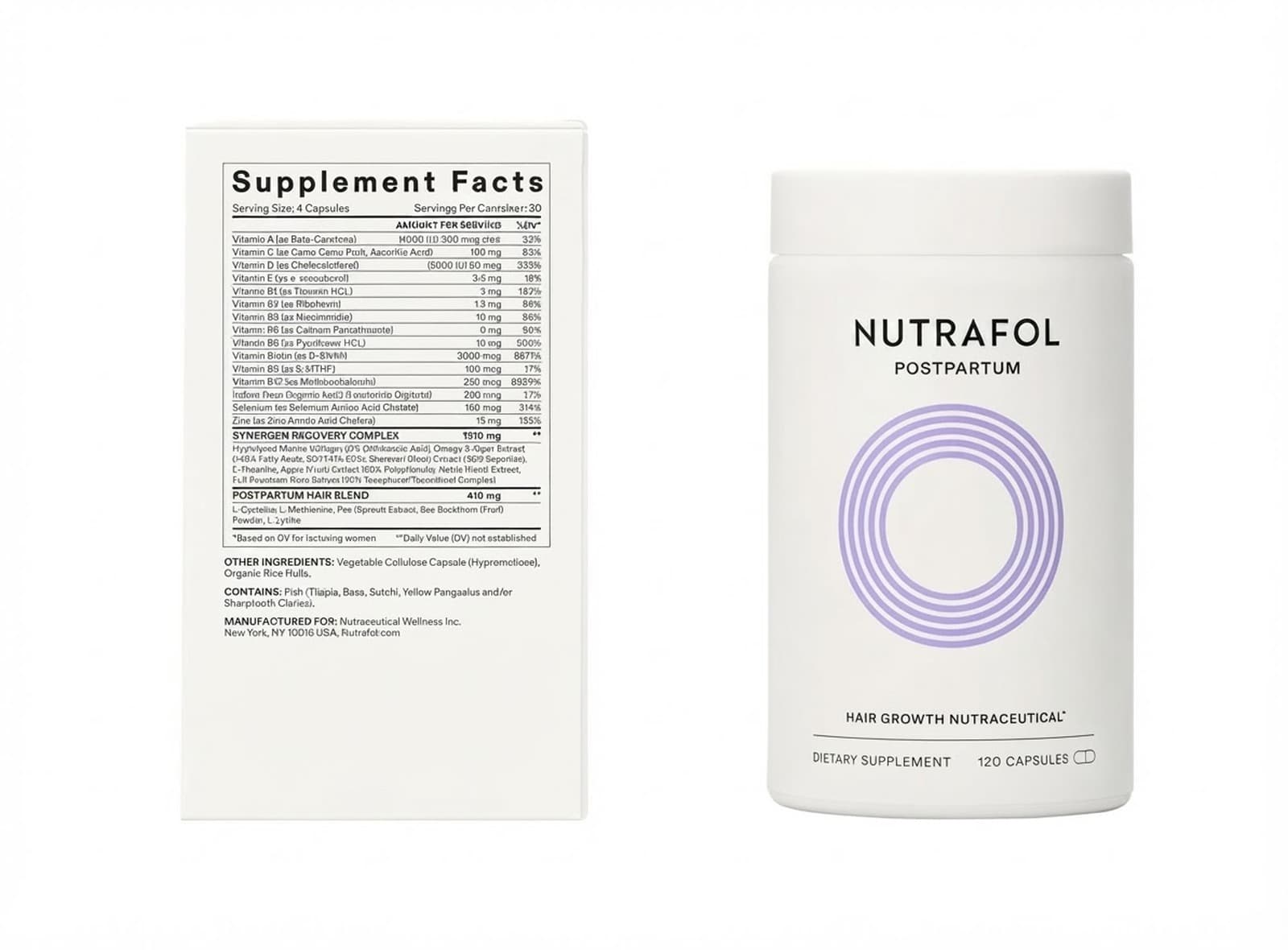 Nutrafol Postpartum three month supply box